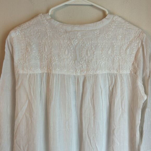 Roller Rabbit Lucknow Serafina white tassel fringe Tunic 100% cotton sz Med NWT! - Picture 12 of 13